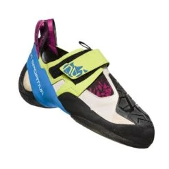 Chausson Escalade La Sportiva Skwama (Apple Green/Cobalt Blue) Femme -Équipement Extérieur Boutique chausson escalade la sportiva skwama apple greencobalt blue femme 1