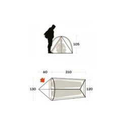 Tente Ferrino Thar 2 -Équipement Extérieur Boutique ferrino tente thar 2 blue 3