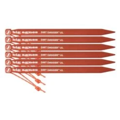 Piquets De Tente Big Agnes Dirt Dagger UL 7.5 Pack De 6 (Orange)
