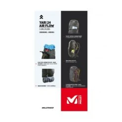 Sac à Dos MILLET Yari 24 Airflow (Noir) -Équipement Extérieur Boutique sac a dos millet yari 24 airflow noir 1