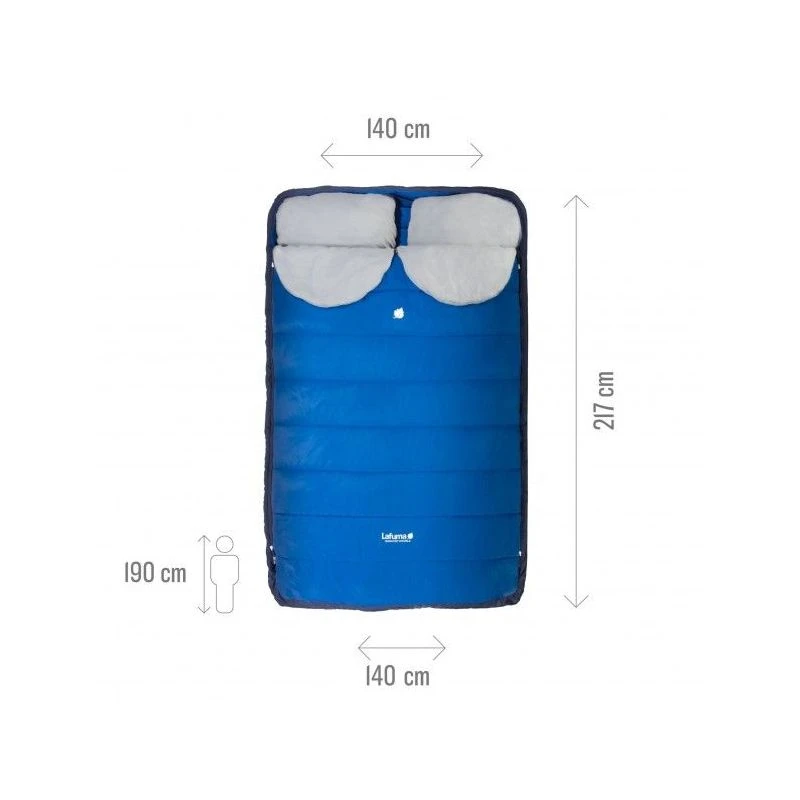 Sac De Couchage LAFUMA Nunavüt Double (Azur Bleu) 6 Sac De Couchage LAFUMA Nunavüt Double (Azur Bleu) – Image 4