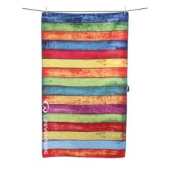 Serviette Lifeventure Recycled Softfibre Towels (Striped Planks) -Équipement Extérieur Boutique serviette lifeventure recycled softfibre towels striped planks 1