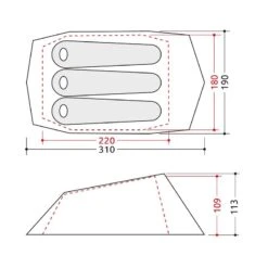 Tente CAMP Minima 3 SL (verte) -Équipement Extérieur Boutique tente camp ultralight minima 3 sl jaune 3