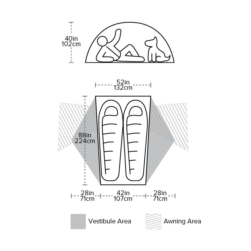 Tente De Randonnée Big Agnes Copper Spur HV UL2 (Olive Green) 4 Tente De Randonnée Big Agnes Copper Spur HV UL2 (Olive Green) – Image 2