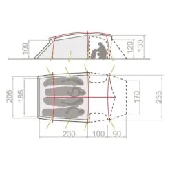 Tente Vaude Mark Xt 4p (Green) -Équipement Extérieur Boutique tente vaude mark xt 4p green 2